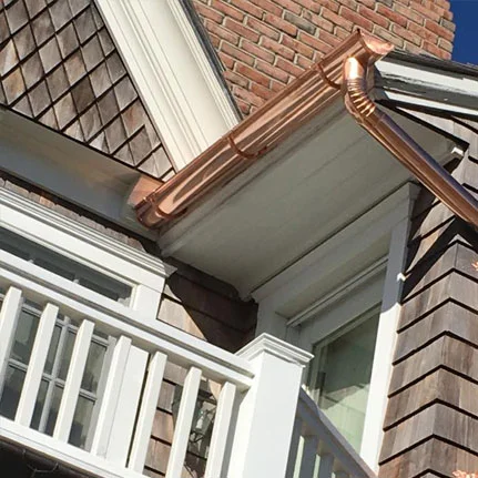 copper gutter installation Port Jefferson ny